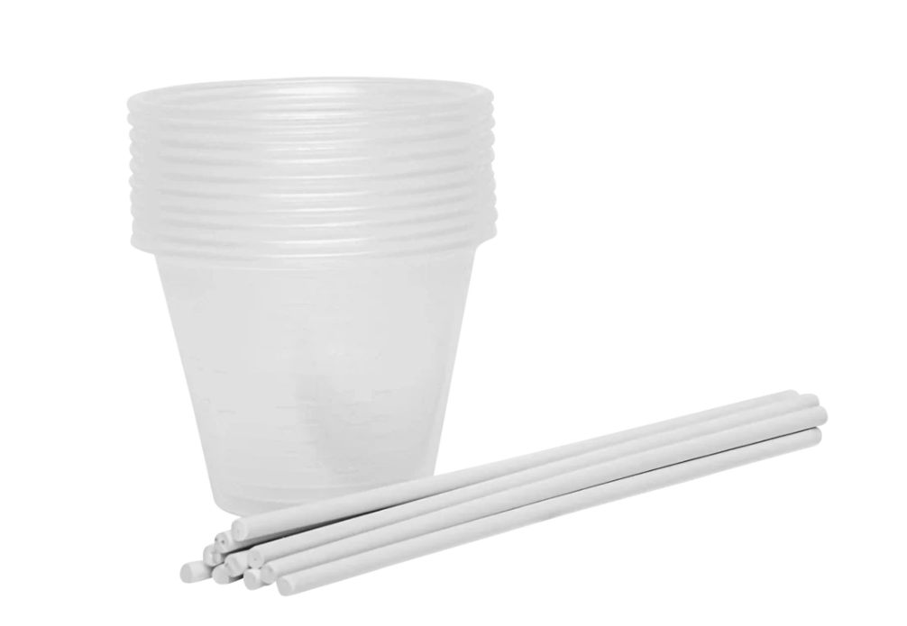 Mixing Cups & Sticks (10 Pack)